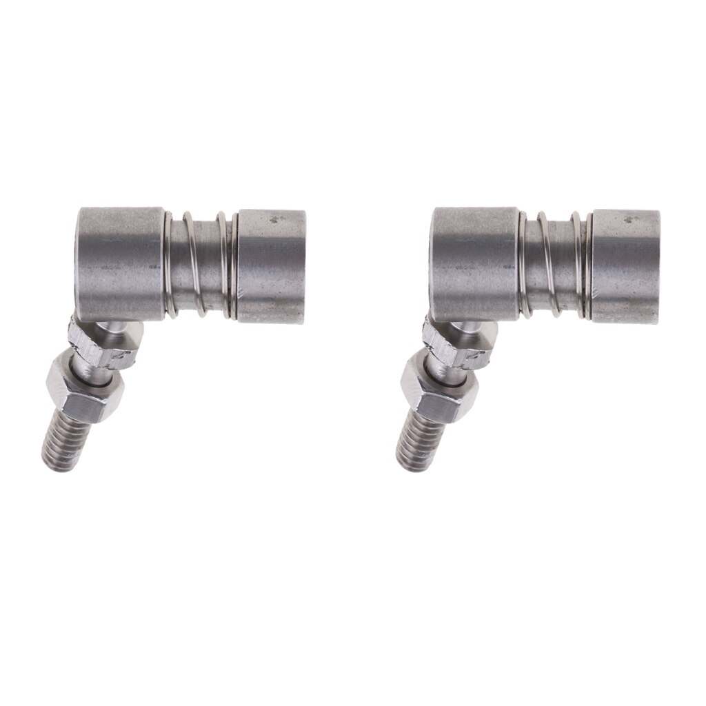 2 Pack 1/4inch Control Cable Shift Throttle Ball Joint Stainless Steel Connector for Marine Boats