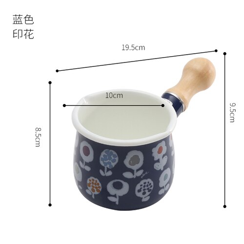 JAPAN Nonstick Enamel Milk Pot Pan Practical Butter Coffee Warmer Small Milk Pot Kitchen Cooking Pot Noodle Baby Food Handmade: 3