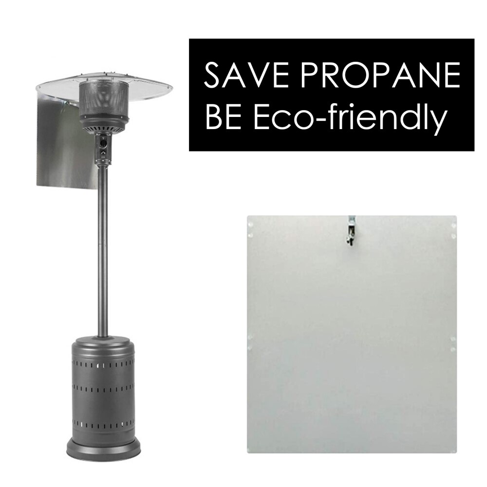 1/3PC Patio Heater Reflector Shield Outdoor Heaters for Patio Propane and Natural Gas Outdoor Heaters Foldable