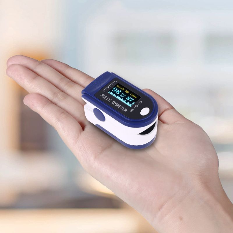 Bærbar fingerpulsoximeter blod iltmætningsmåler fingerspids pulsoximeter spo 2 monitor oximetro oximeter