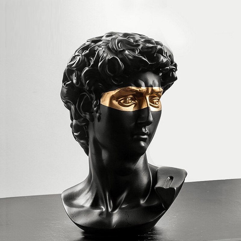 Abstrakt skulptur david mennesker statuer til dekoration statue boligindretning tilbehør mytologi europa moderne harpiks