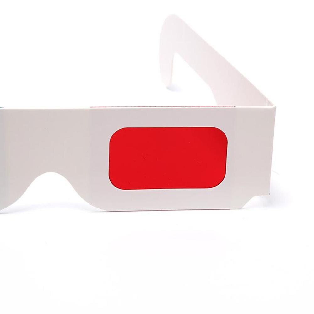 Anti-glare 3D Glasses Universal Paper Anaglyph Paper View Anaglyph Red Cyan Red/Blue 3D Glass For Movie EF