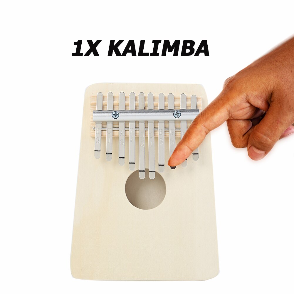 10-Key Thumb Piano Basswood Diy Kit Kalimba Set Muziekinstrument Voor Beginner Kinderen Handgemaakte Set Muziekinstrument