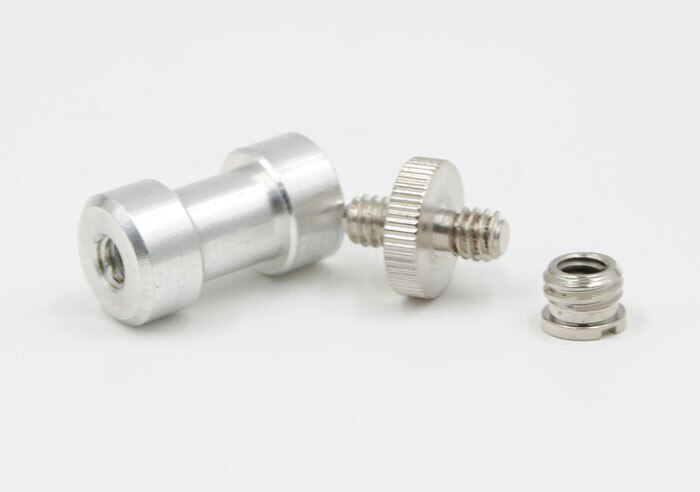 3 in 1 metall 1/4 "  -1/4 " skrue  to 3/8 " spigot stud convert adaptersett for speilreflekskamera stativ