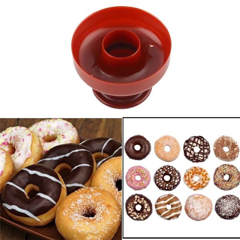 Magisk hurtig plastik doughnut maker vaffelforme køkken tilbehør bageware donut maker kageform kiks cookies diy bageværktøj