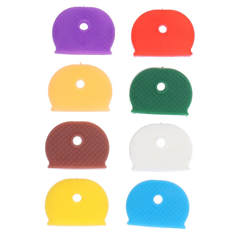 10pcs Random Hollow Multi Color Rubber Soft Key Locks Keys Cap Key Covers Topper Keyring: Default Title