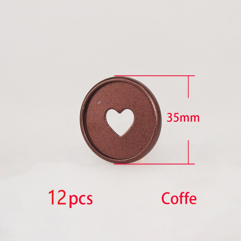 12 sztuk 35mm matowe grzyby Hole dyski wiążące pierścienie plastikowe Notebook Binder dyski grzyb pierścień wiążące Planner Binder dostaw: Coffee-12pcs
