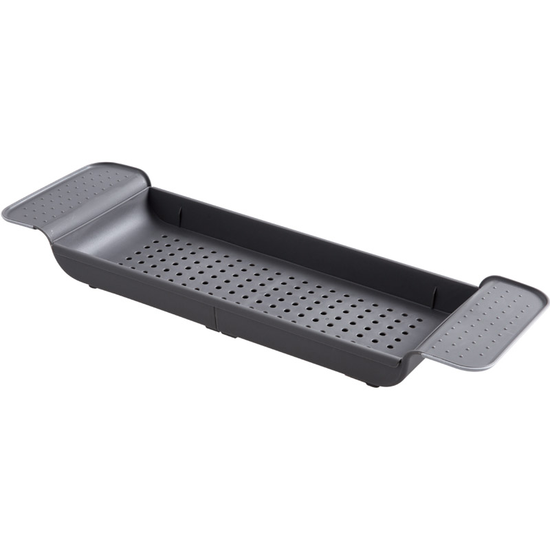 Portable Expandable Bathtub Tray Adults Plastic Bath Organizer Bathroom Stand Bathtub Trays Plateau Baignoire Home Storage XR50: black