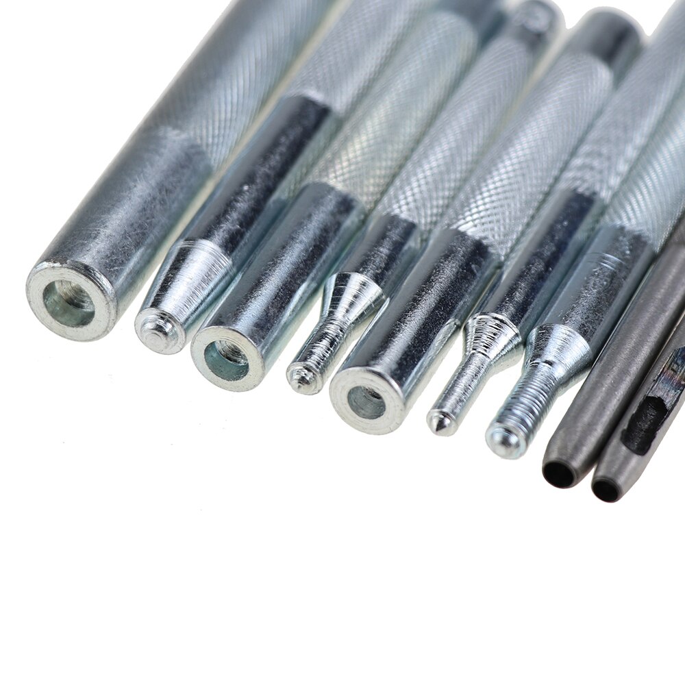 DIY Leathercraft Tools Set Snap Rivet Fastener Buttons Install Tool Kit Leather Punch Tool Puncher Belt for Clothing