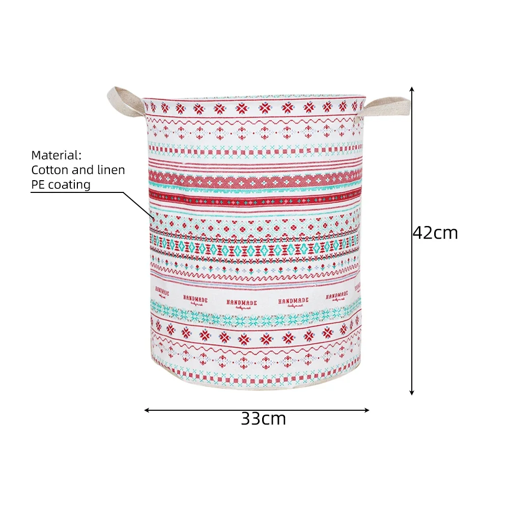 Organizer Canvas Laundry Basket Waterproof Large Capacity Laundry Hamper Dirty Clothes Storage Basket Toy Home Storage Bin 45x35