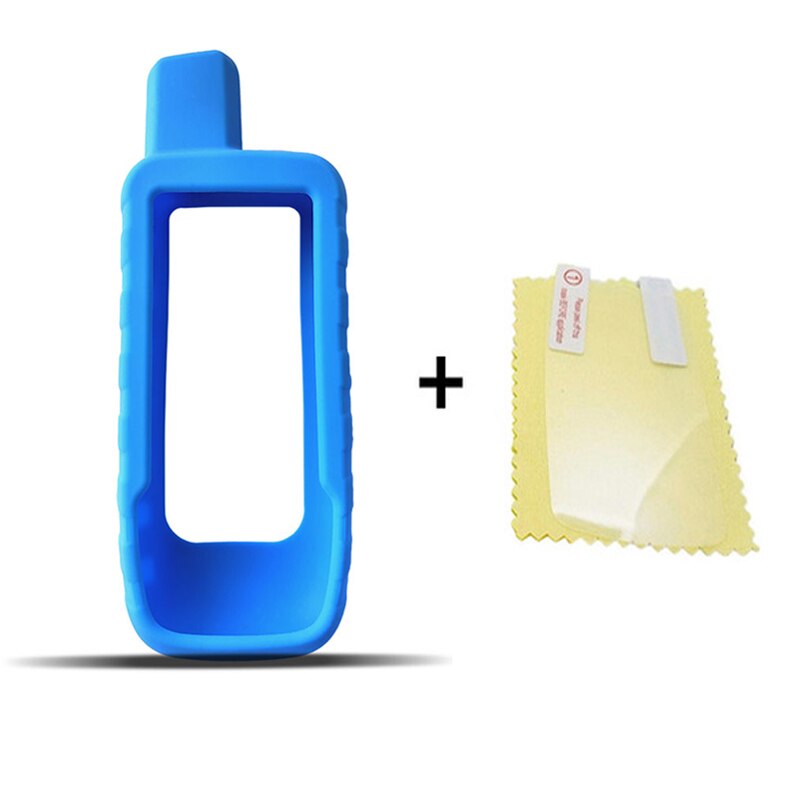 Custodia di qualità e protezione dello schermo per Garmin GPSMAP 66i GPS navigatore per computer custodia in silicone custodia per pellicola per garmin gpsmap 66i: blu