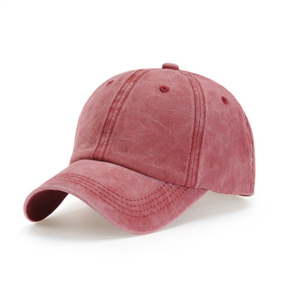 Black Baseball Cap Men Solid Snapback Gorras Cotton Hats Wash Hat Men Women Solid Street Simple Caps snapback hat: Wine red