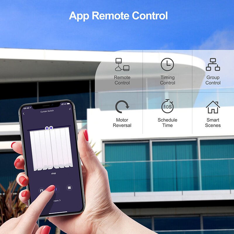 Tuya Smart WiFi Curtain Switch EU/US Smart Light Switch 1 2 3 Gang 220V for Electric Motorized Blinds Google Home Alexa