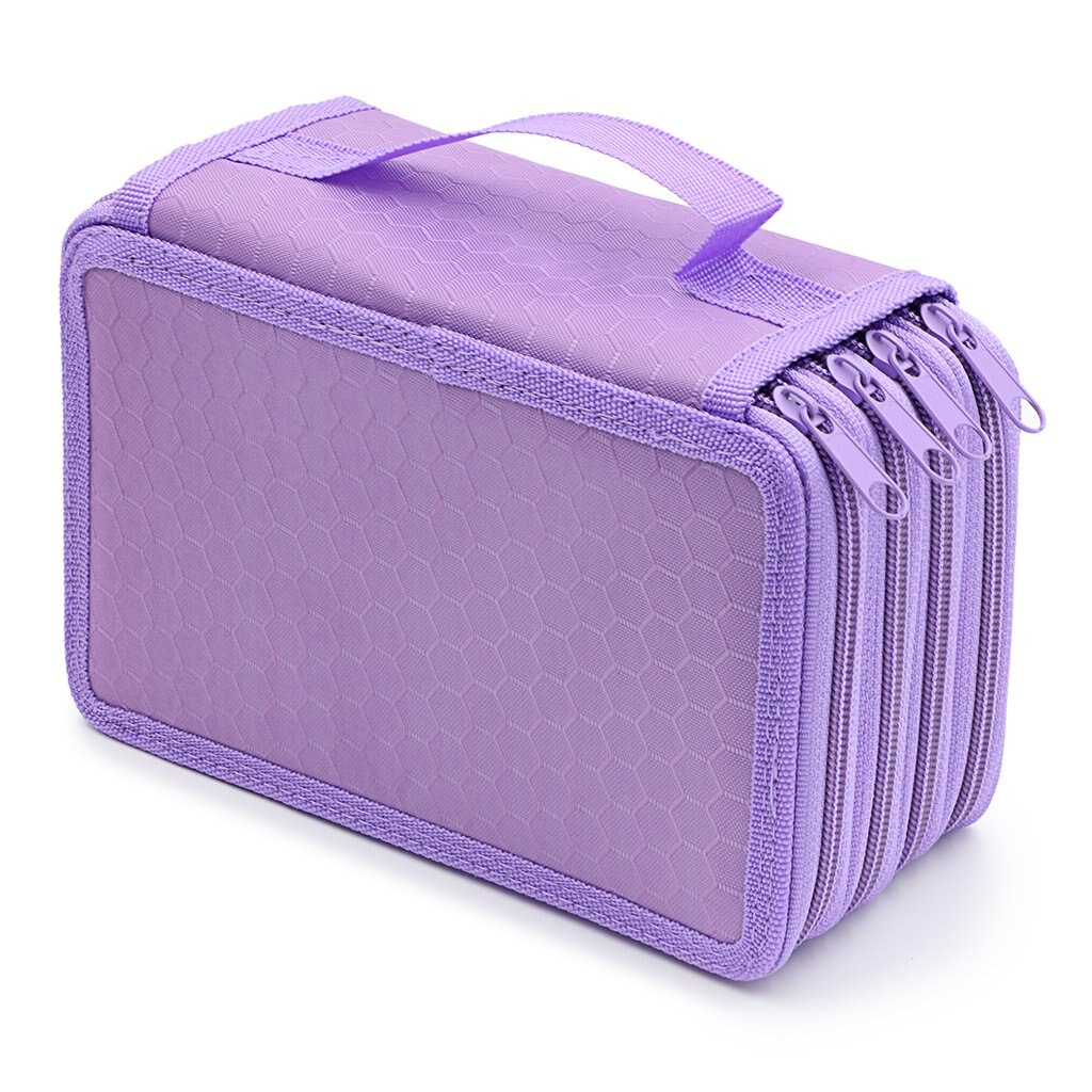 Estuche de lápices práctico almacenaje Oxford color 72 ranuras organizador: PURPLE
