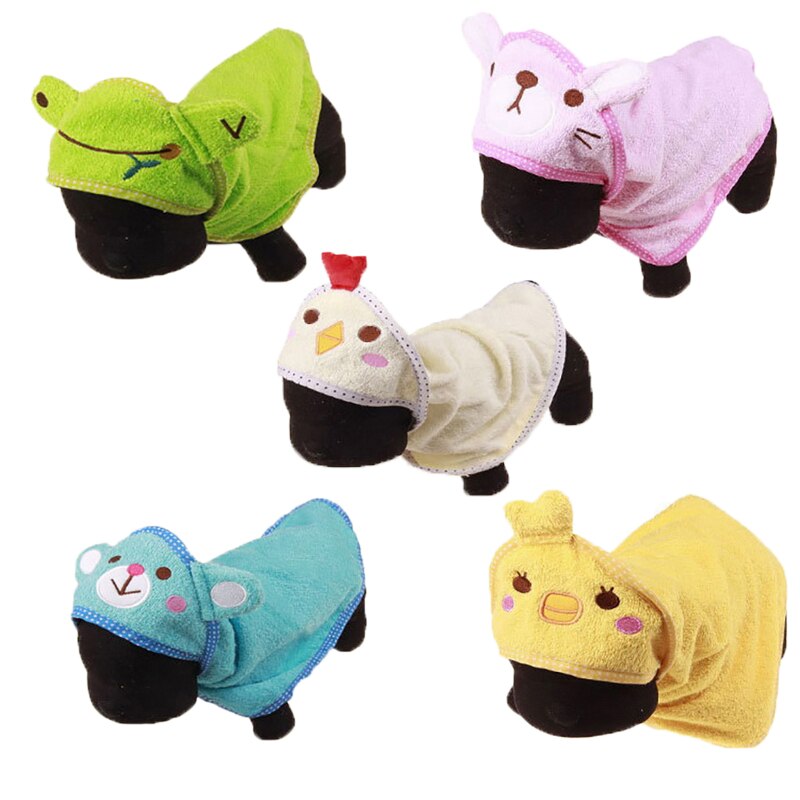 Cartoon Puppy Super Absorbent Bathrobes Pet Clean Supply Cute Pet Dog Towel Soft Drying Bath Pet Towel For Dog Cat Cute