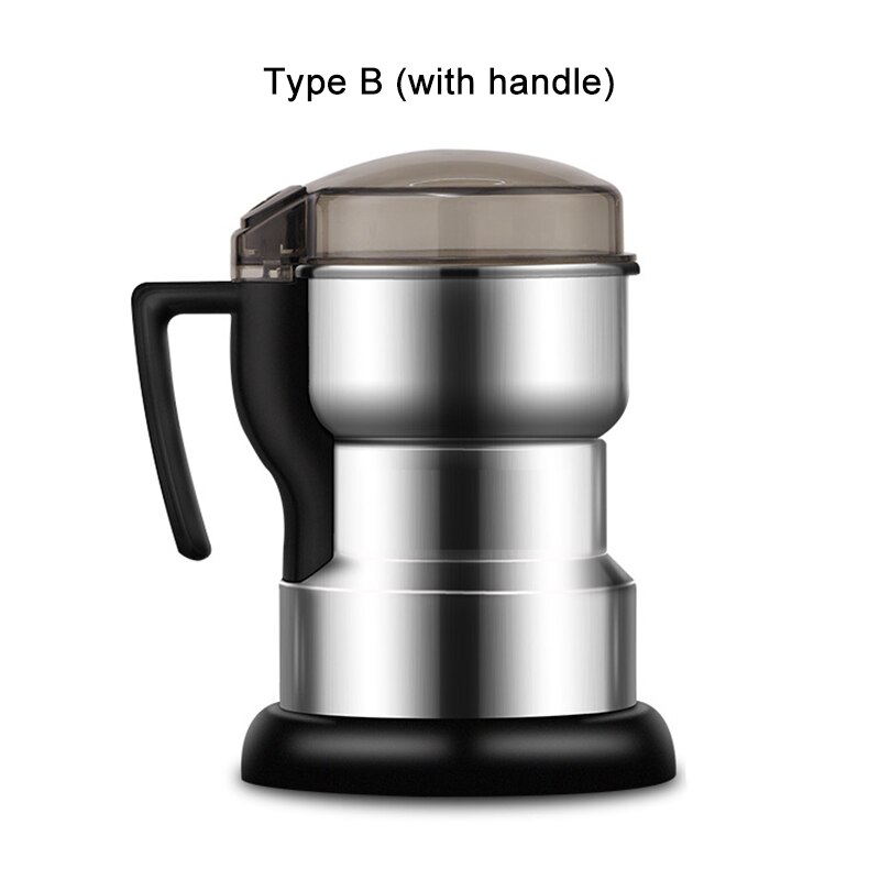 Electric Coffee Grinder Food Spices Cereal Nut Bean Grain Grinding Machine Multifunction Home Coffe Grinders: stainless steel 2