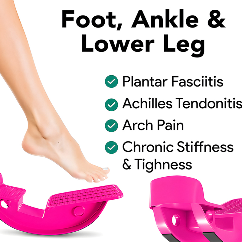 Fotvippa vadsträckare fotledssträckare bräda med spikad massageboll för akillesseneinflammation plantar fasciit strama vader