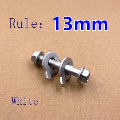 Auto repair parts Four wheel alignment eccentric screw Camber adjustment thread Tire eccentric screw for car: White13mm 1pc
