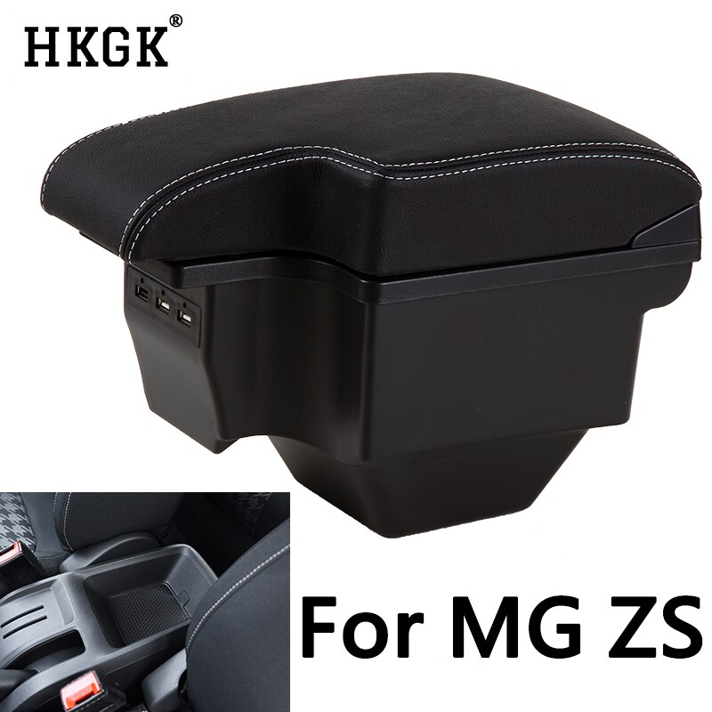 Armrest For MG ZS Arm Rest Rotatable box central Store content box with cup holder ashtray car-styling accessory