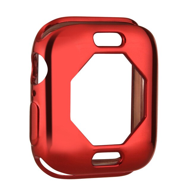 Vesker til eple se myk silikon støtfanger deksel urkasse til iwatch serie 4 rammebeskyttelse 44mm 40mm størrelse anti-sjokk: Rød / til serie 4 44mm