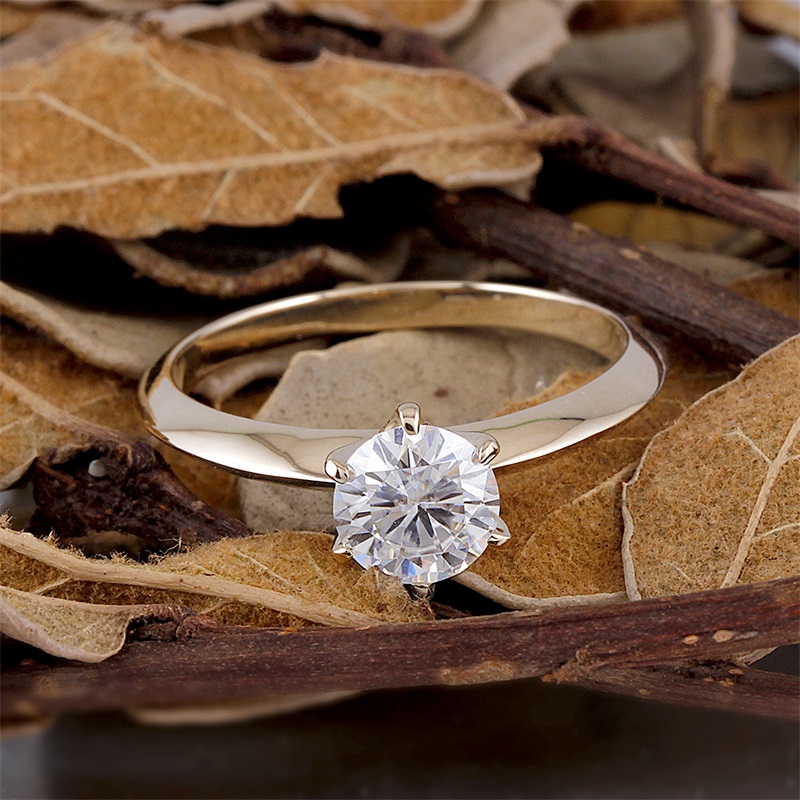 Bague Femme En Argent 925 Avec Moissanite 1 Carat - Certificat Inclus - Taille Ajustable - Cadeau Fiançailles, Anniversaire