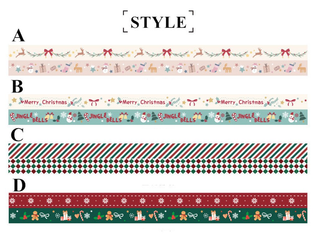 2 stücke Frohe Weihnachten Maskierung Washi Band einstellen Festival Dekorative Klebeband Decora Diy Scrapbooking Aufkleber Etikett Schreibwaren