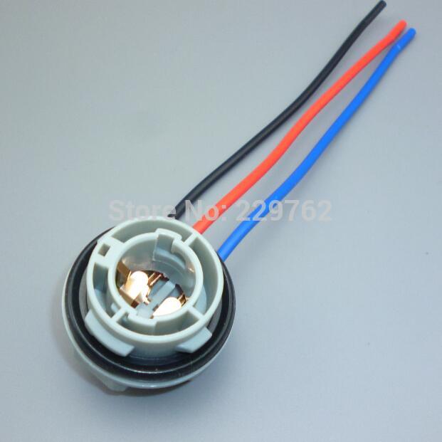 Shhworldsea 2 stks 1156 BA15S BAY15D 1157 Vrouwelijke PLUG Auto Licht 3156 3157 Socket Auto Bulb Wire Truck Licht Voertuig LED Lamp Kabel: 1157