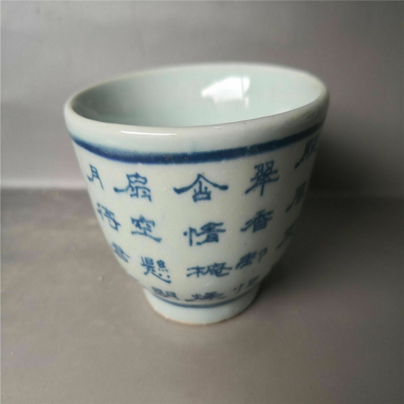 Chinees oud porselein blauw en wit porselein theekom