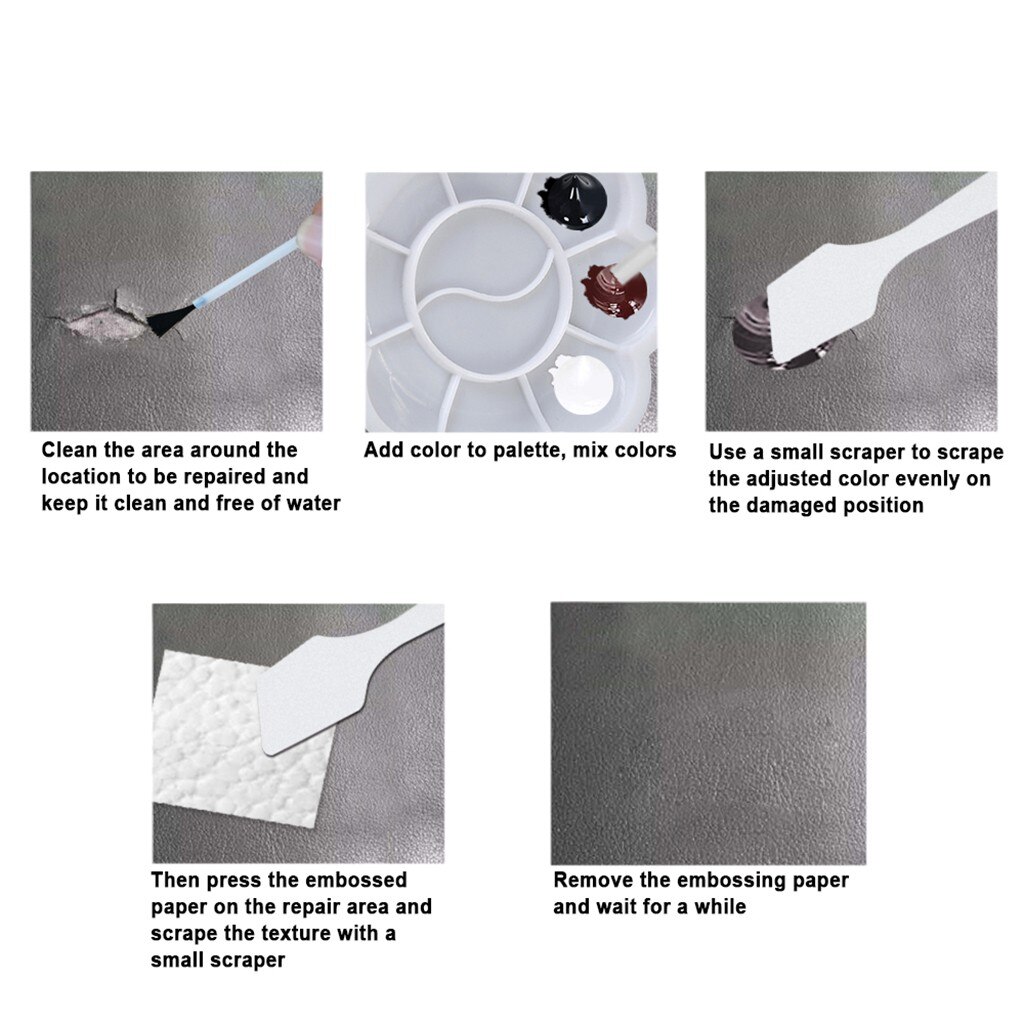Car Care Kit Vloeibare Lederen Huid Opknappen Reparatie Gereedschap Auto Seat Sofa Jassen Holes Scratch Scheuren Restauratie Voor Schoen Auto # W #9