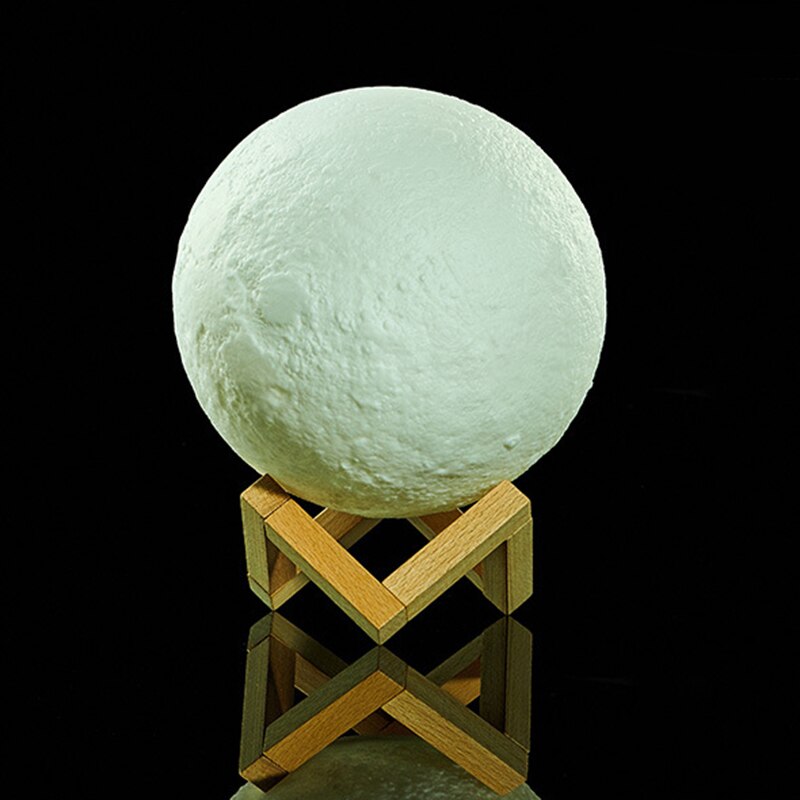 3D Print Rechargeable Moon Lamp LED Night Light Touch Switch Moon Light For Bedroom Decoration Birthday