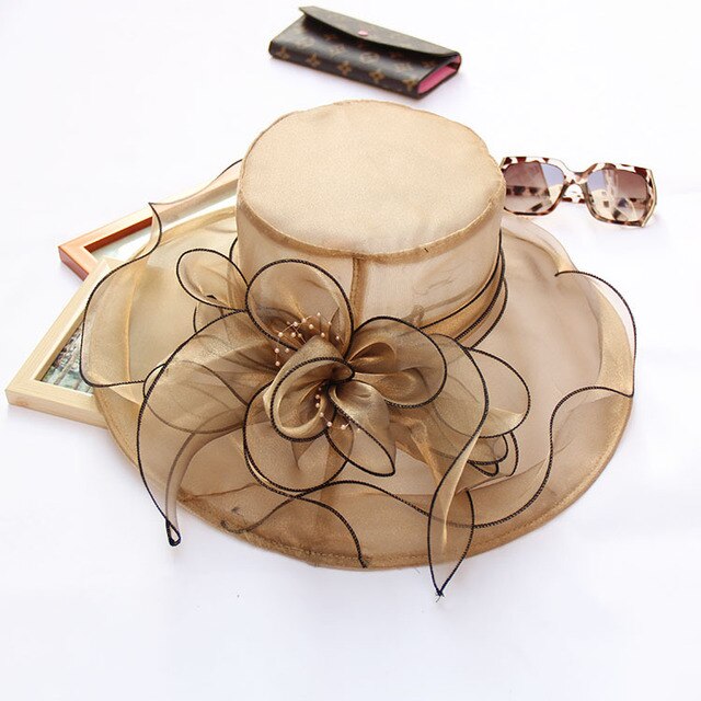 Mode Roze Blauw Bruiloft Hoeden Bruiloft Accessoires 9 Kleuren Bridal Voor Bruiden Fascinators Avond Vrouwen Elegante Formele Hoed: Champagne