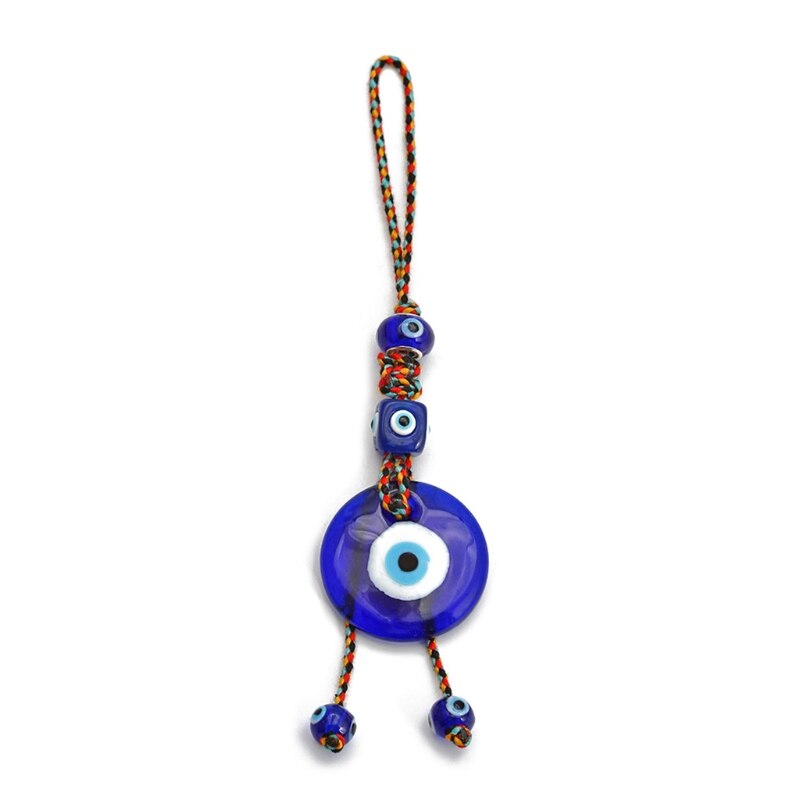 Turkish Blue Evil Eye Amulets Wall Protection Water Droplet Hanging Lucky Pendant Wind Chimes Garden Home Decorations Ornament: 6