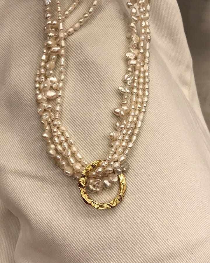 Collier en laiton avec perles naturelles 18K, collier superposé pour femmes, bijoux de mariage, piste, japonaise Souch coréenne