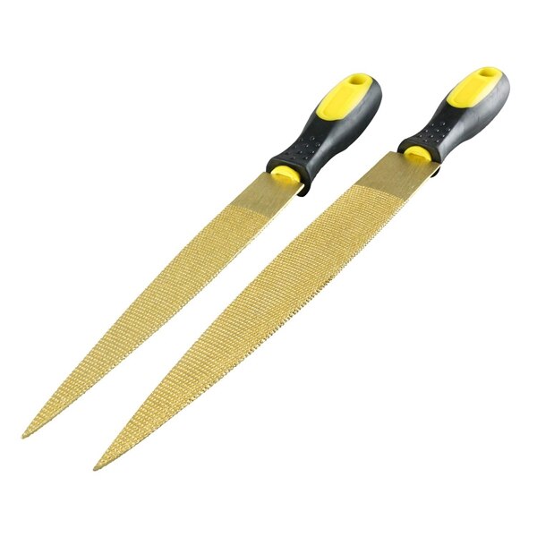 Golden Tapered Wood Rasp Bastard File 8inch and 10inch Wood File Bastard File Set for Wood Soft Metal Plastic