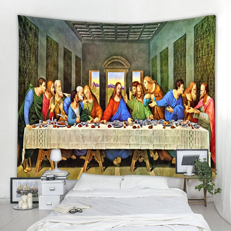 The Last Supper Tapestry Canvas Reproduction Classic Wall Art Canvas Decoration Large Blankets Various Sizes