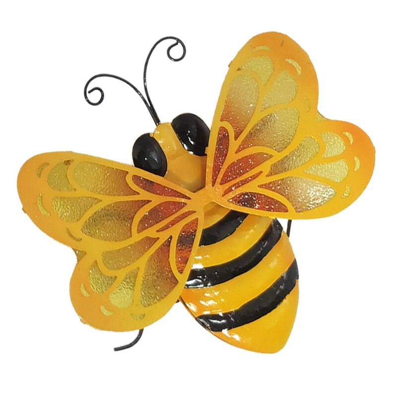 50LB Metal Bee Wall Decor Art 3D Wall Hanging Sculpture Statue Garden Patio Decor