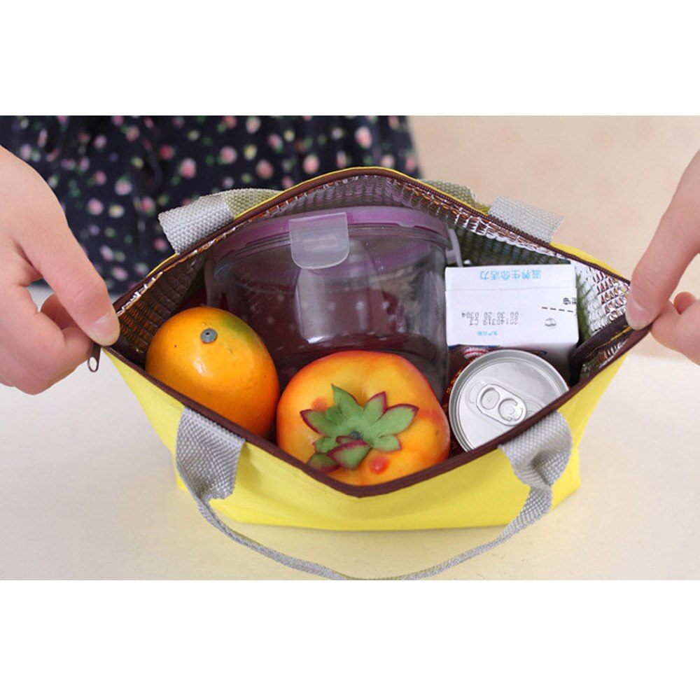 Mittagessen Tasche Für Frauen Männer Tragbare Thermische Isolierte Bento Box Lagerung Oxford Zipper Picknick Schule Kinder Lebensmittel Tasche