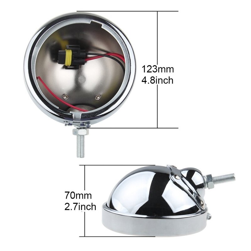 Chrome Parts 4-1/2" Motorsiklet LED Auxiliary Fog Passing Light With 4.5" Housing Bucket For Harley electra glide Bad Boy