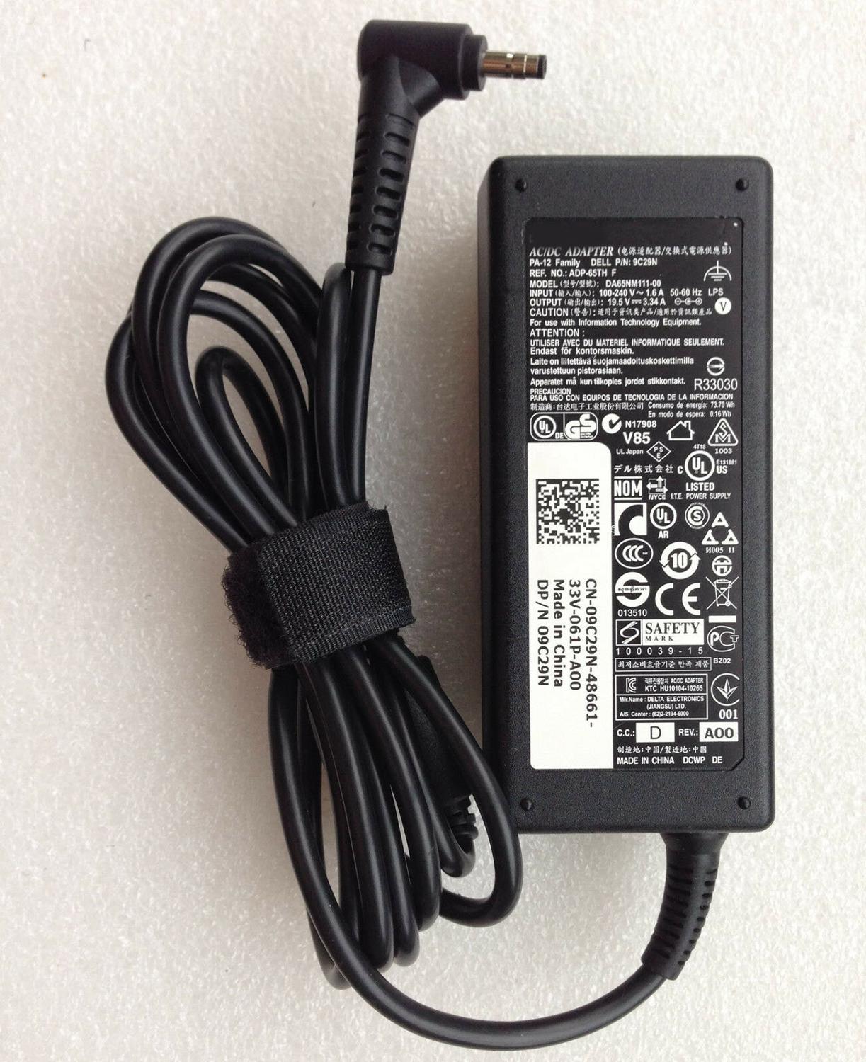 19.5V 3.34A 65W Ac Adapter Oplader Fit Voor Dell Vostro 5470 P41G002 Laptop