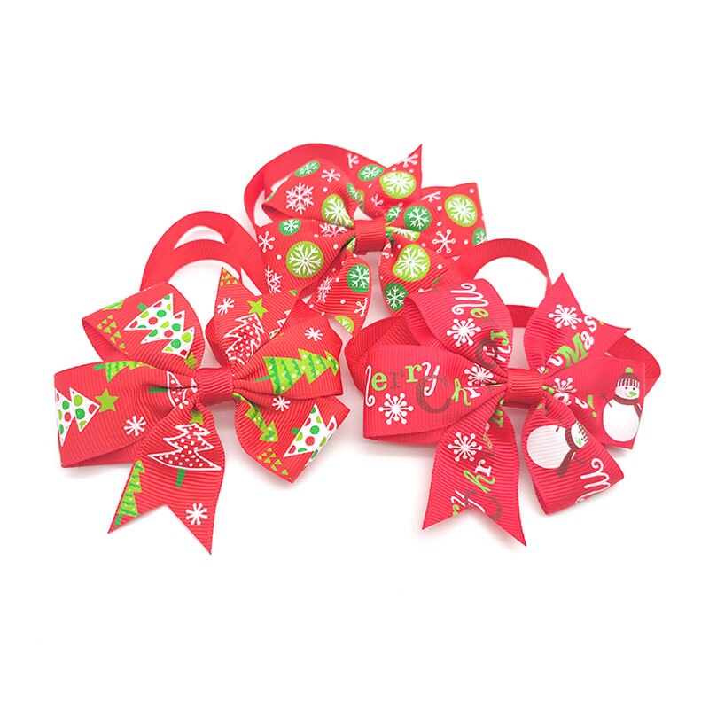 30/50 pc jul tillbehör för husdjur hund valp hund fluga med jul tillbehör katt hund fluga slips liten hund husdjur tillbehör