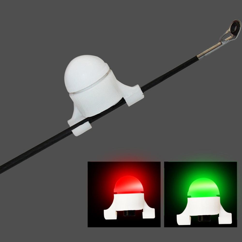 Sensor de alarma de pesca con caña de mar, Mini luz LED, luz de campana luminosa de pesca nocturna, luz de alarma inteligente de Flash de inducción automática