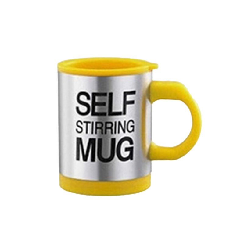 450Ml kubek samomieszający automatyczny kubek mieszający ze stali nierdzewnej robić kawy kubek mieszający kubek Dom gabinet kubek termiczny: żółty 350ml