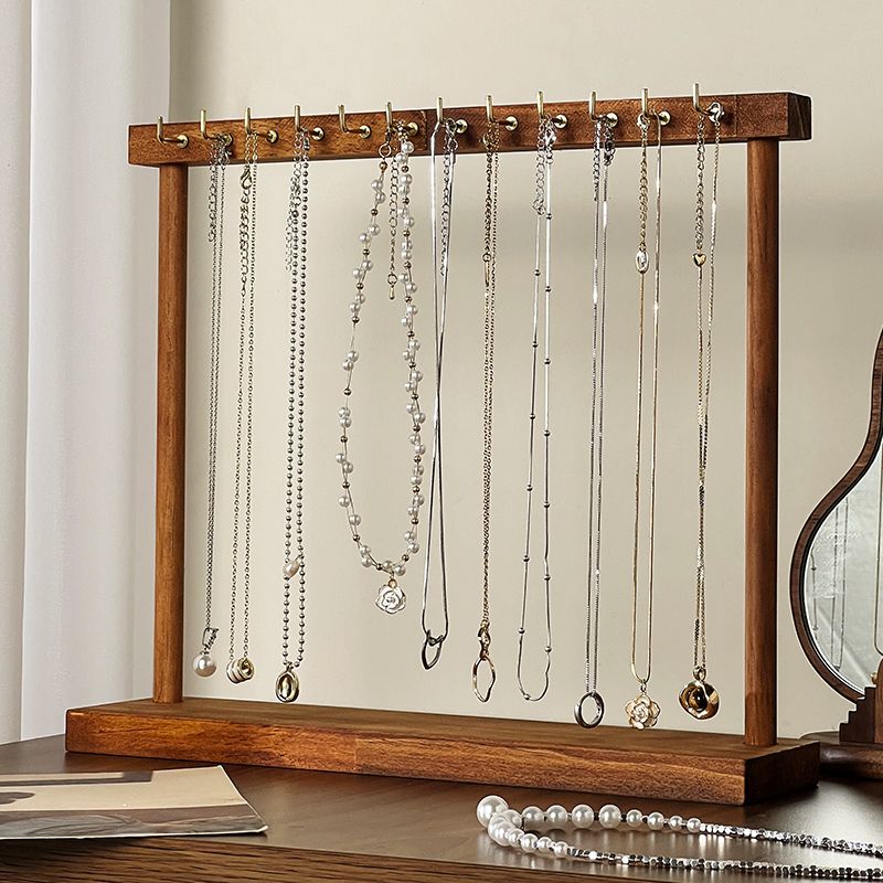 Sieraden Organisator Display Stand Massief Houten Ketting Hangend Aanrecht Rek Voor Kettingen Oorbellen Armbanden Showcase Opbergrek