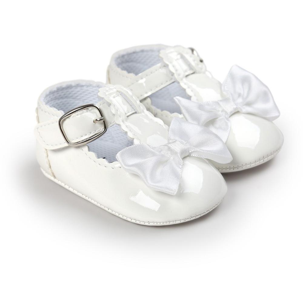 Baby Meisje Schoenen Spiegel Lente Baby Girl Eerste Wandelaars Mooie Pu Schoenen Prinses Antislip Baby Zachte Schoenen: white / 7-12 Months