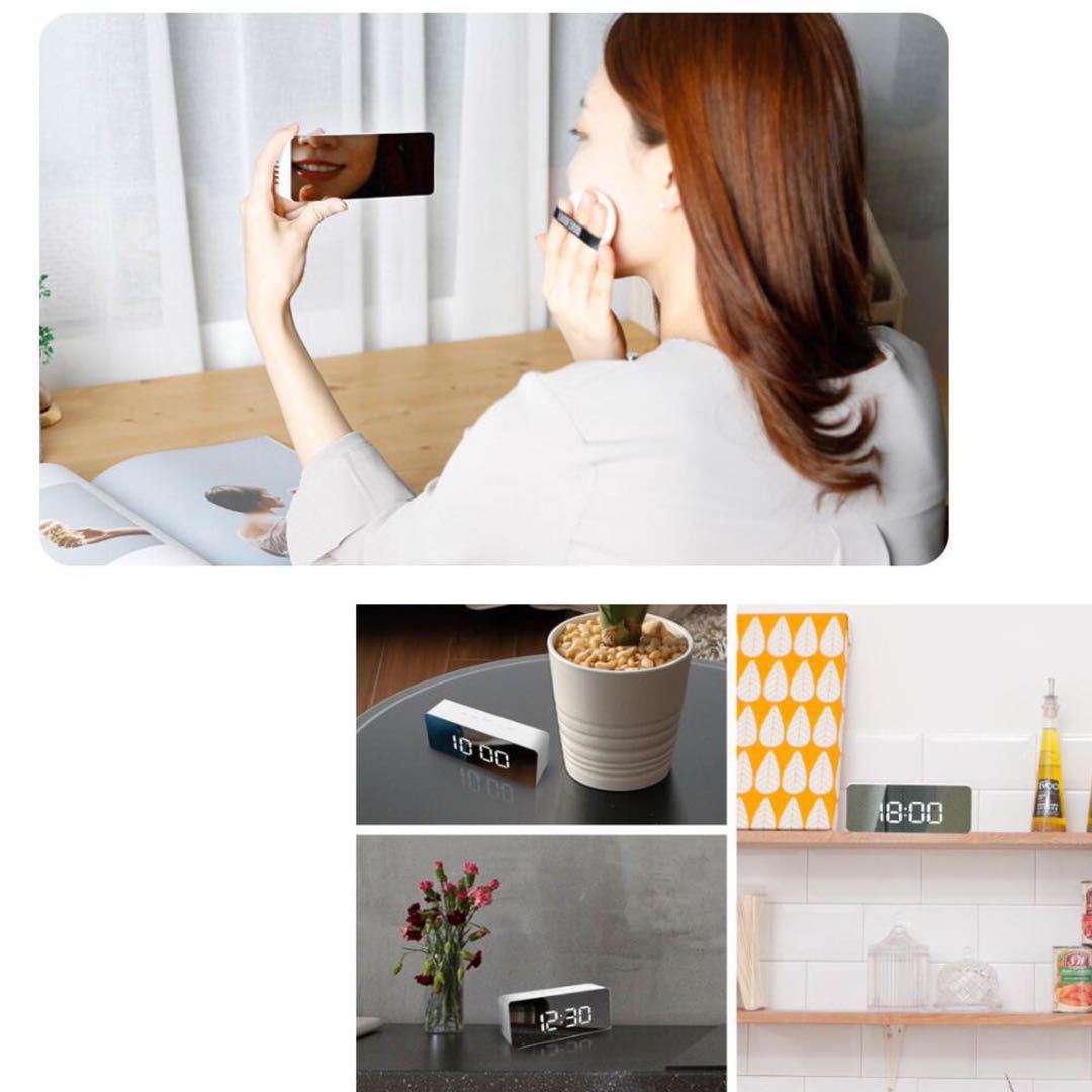 LED Alarm Clock Watch Table Voice Control Digital Wood Despertador Electronic Desktop USB/AAA Powered Clocks Table Decor