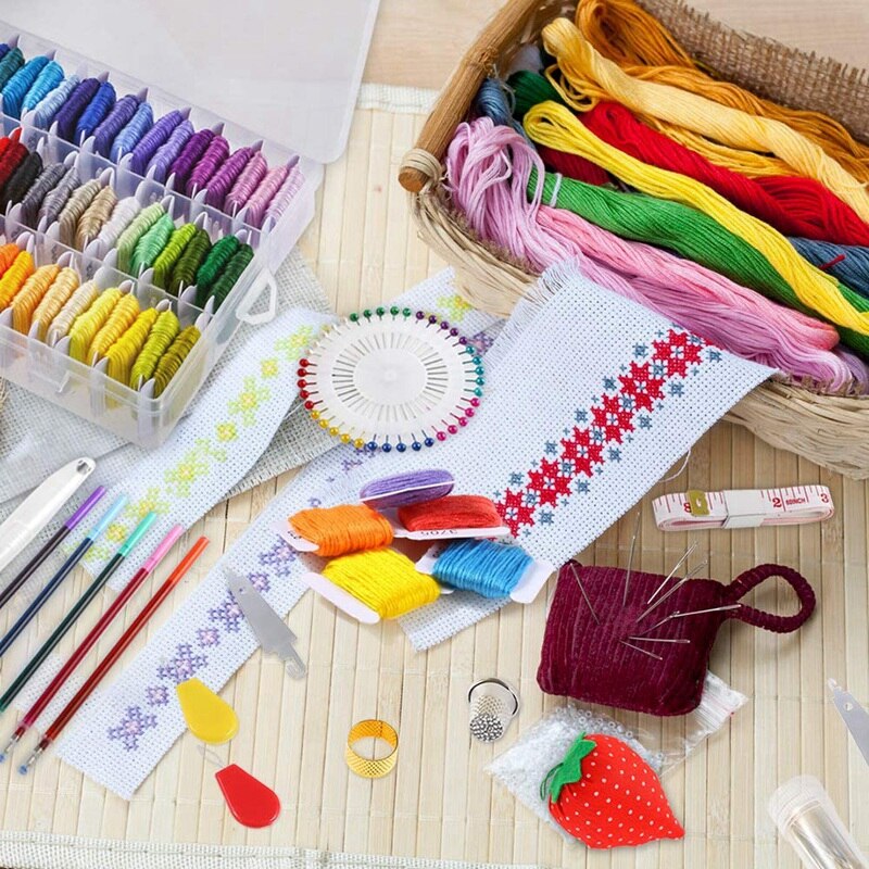 Embroidery Floss Kit,72 Color Embroidery Threads and Cross Stitch Tool Kits for Friendship Bracelet String Making