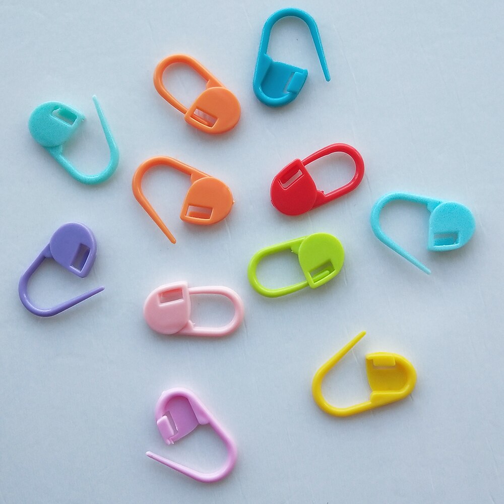 50 Stuks Mix Kleur Plastic Hars Kleine Clip Locking Stitch Markers Haak Klink Breien Gereedschap Naald Clip Haak Naaien Tool