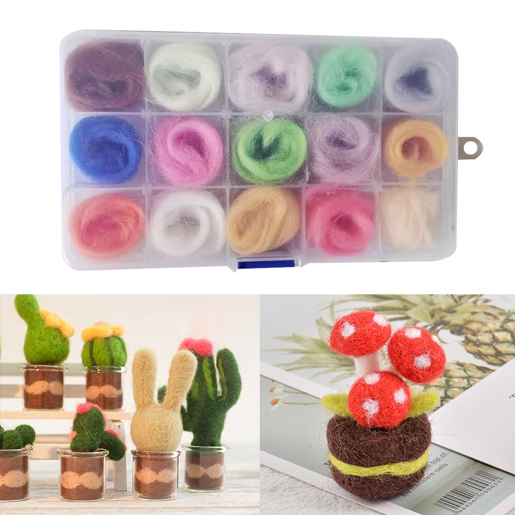 10/15/24/36 DIY Mixed Colors Needle Felting Wool Felting Tools Handmade Felt Needle Felting Craft Fabric Handcraft Accessories