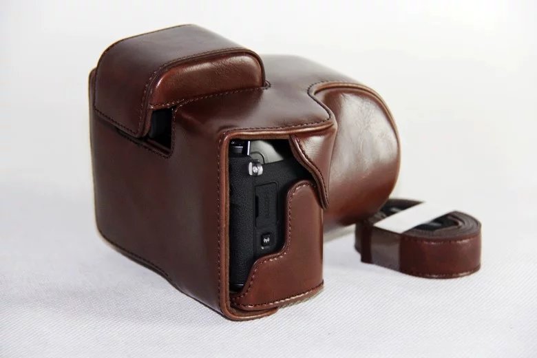 Bolsa para cámara Canon EOS M50 EOSM50, Funda de cuero PU, funda para cámara con correa, novedad