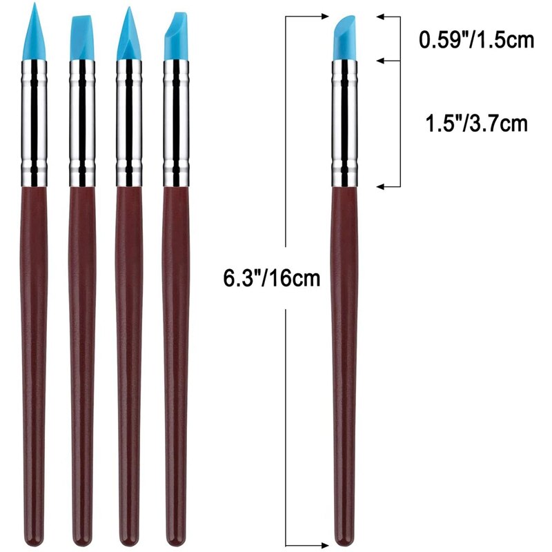 BMBY-10Pcs Silicone Clay Sculpting Tool, Modeling Dotting Tool & Pottery Craft Use for DIY Handicraft